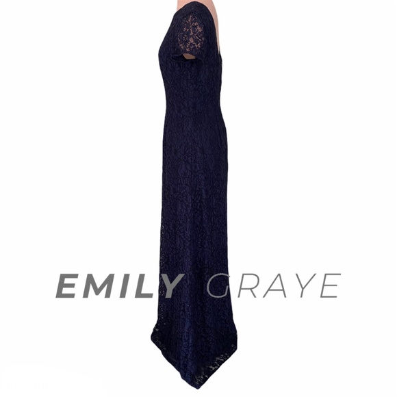 BHLDN Donna Morgan Deja Dress in Navy Blue Size 2 NWOT - Picture 6 of 10